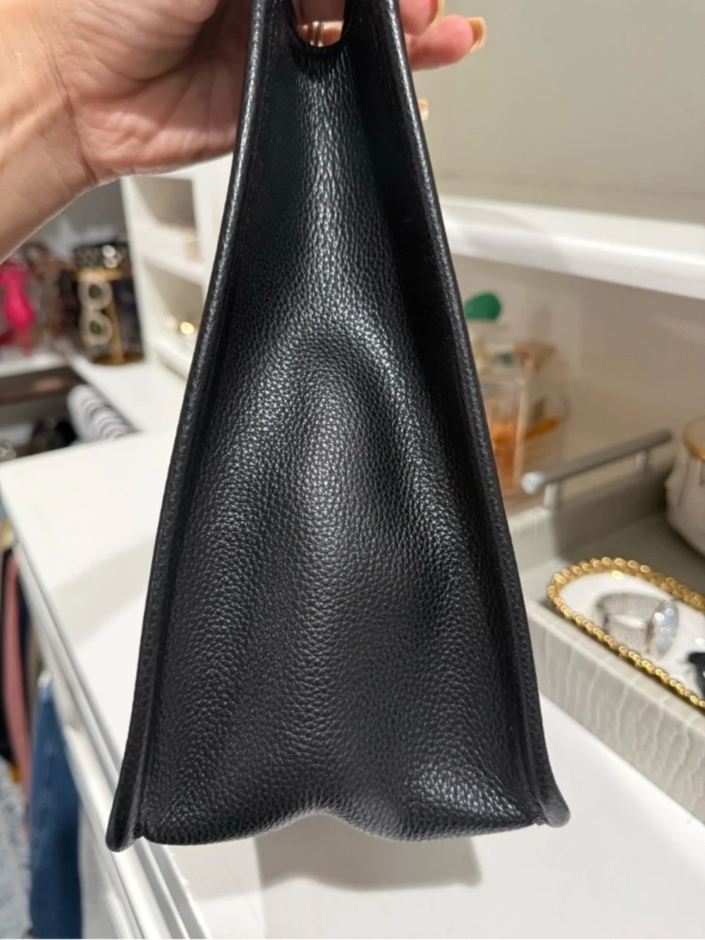 Longchamp Black Pebbled Leather Shoulder Bag